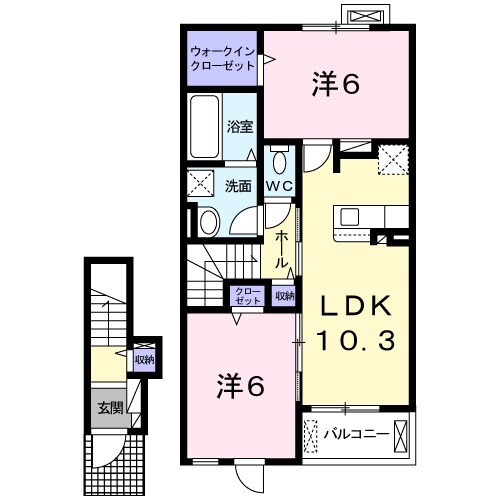 ディモーラ城見の間取り