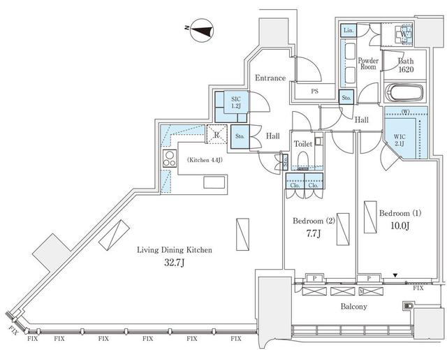 パークコート渋谷ザタワーの間取り