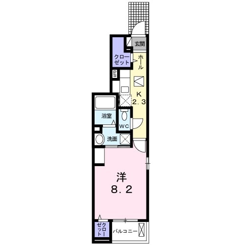 鶴巻南の完工年月（2021年3月）築の賃貸アパートの間取り