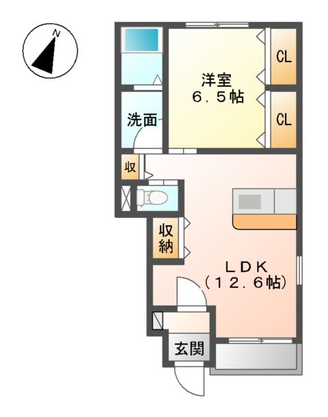 ルミナス B棟の間取り