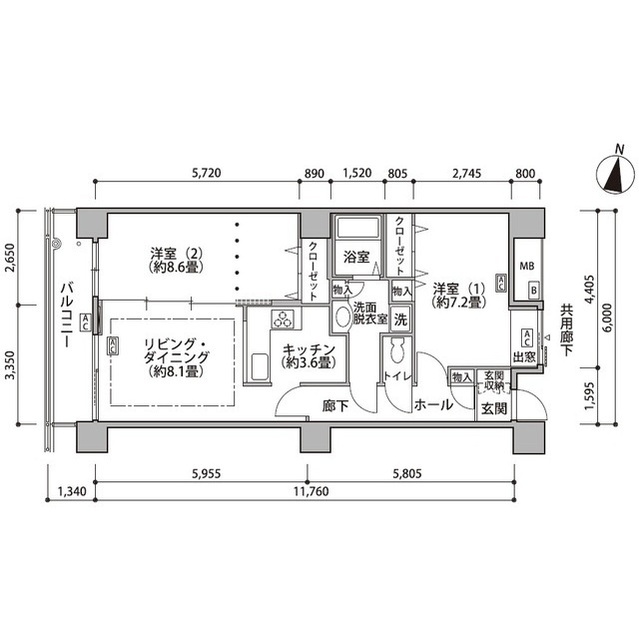 東雲キャナルコートCODAN18号棟の間取り
