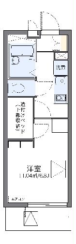 レオパレス八筋町の間取り