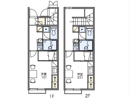 レオパレスグリーンフラットEの間取り