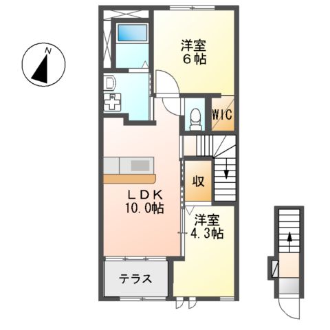 プレシャスワンⅡ(precious one Ⅱ)の間取り