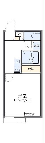 レオパレス西ノ京吽の間取り