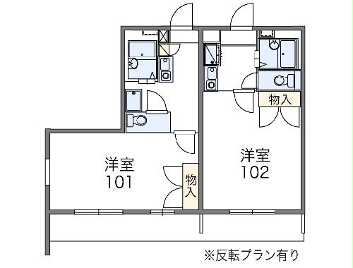 レオパレスエヌエスの間取り