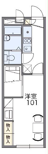 レオパレスダンデライオンⅠ・207号室の間取り
