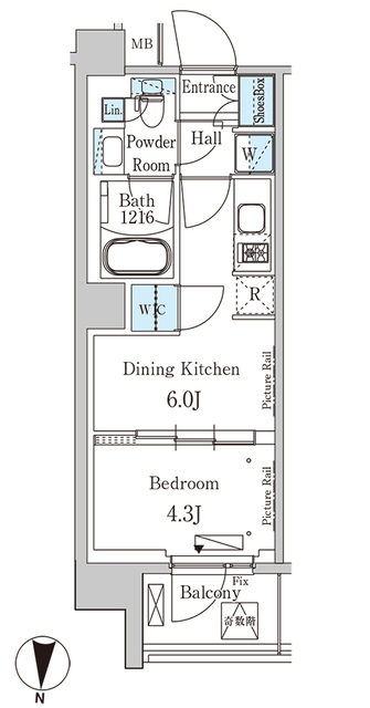 パークアクシス吾妻橋の間取り