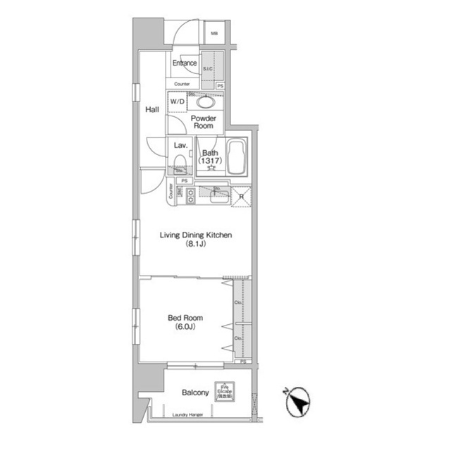 コンフォリア神田神保町の間取り