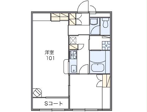 レオパレス清水の間取り