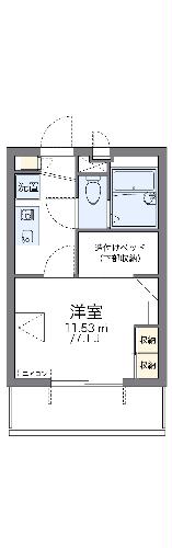 レオパレスハーバーサイドＷ棟の間取り