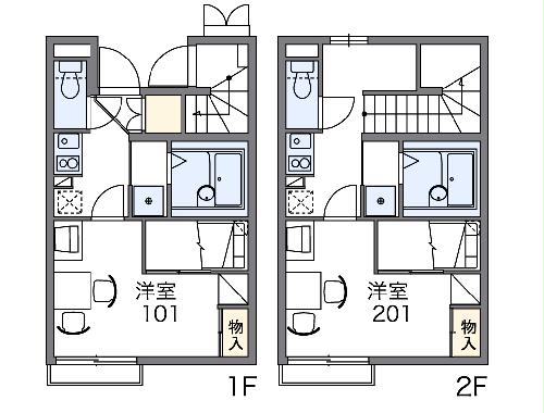 レオパレスウッドグリーンの間取り
