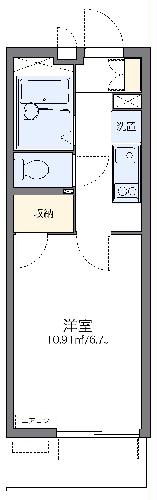 レオパレスパレス中田の間取り