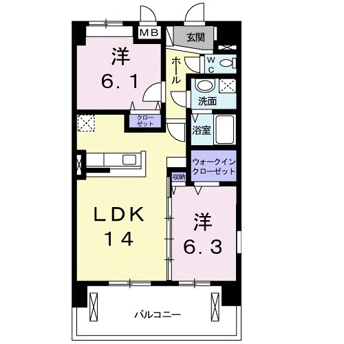 ベルメゾンの間取り
