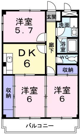 プレイスメゾン美輝の間取り