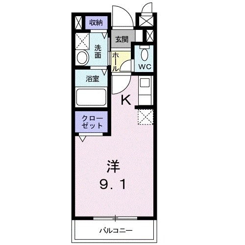エクレ-ル古結Ⅴの間取り