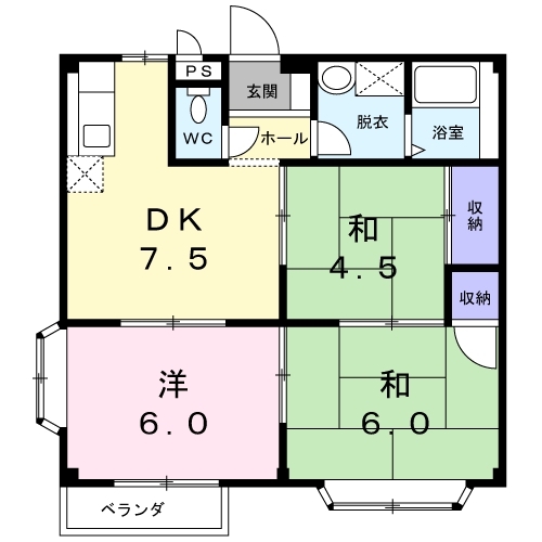 ヒルズ鶴見Cの間取り