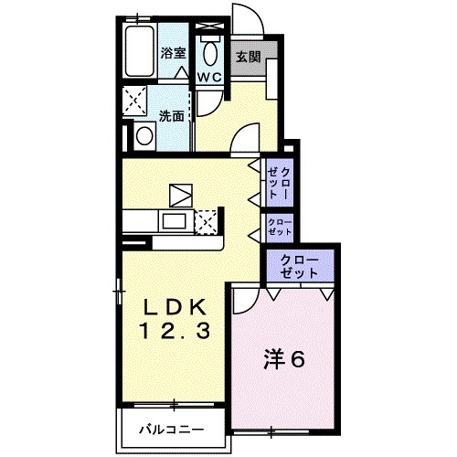 ソレアード パティオⅠの間取り