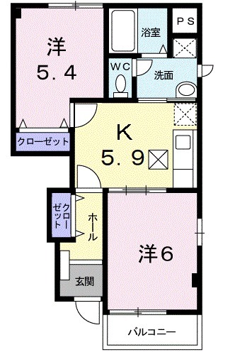 リビエラ Αの間取り