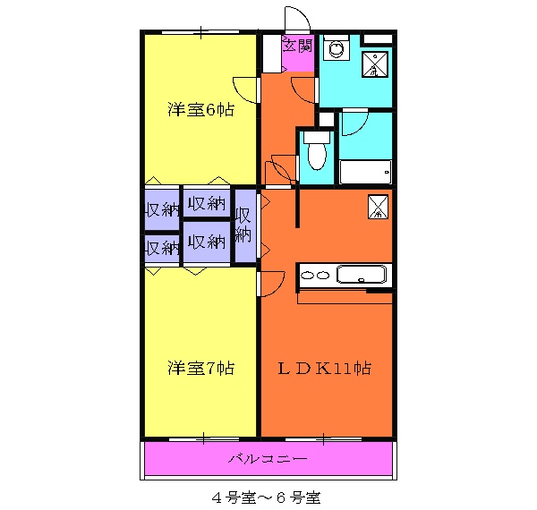 グランディHASEの間取り
