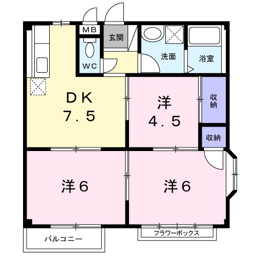 エルディム小堀Aの間取り