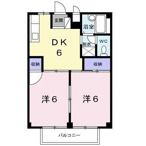 02060号室の間取り