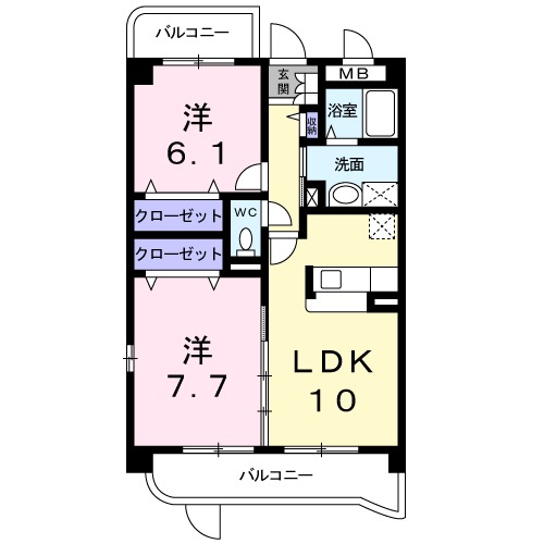 セントレ-ジュ共栄の間取り