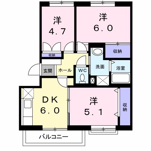 小阪西町Ⅲ番館の間取り