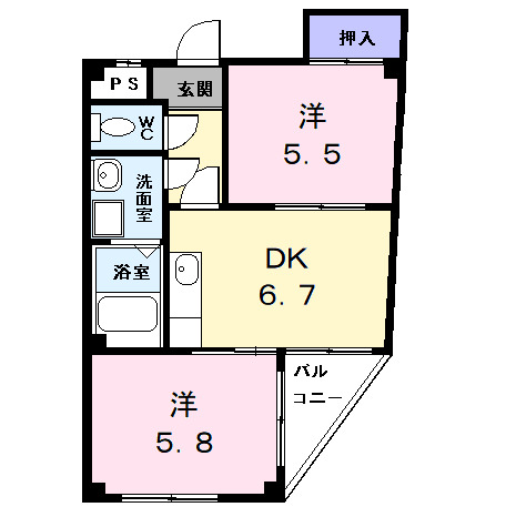 アベニュー中村の間取り