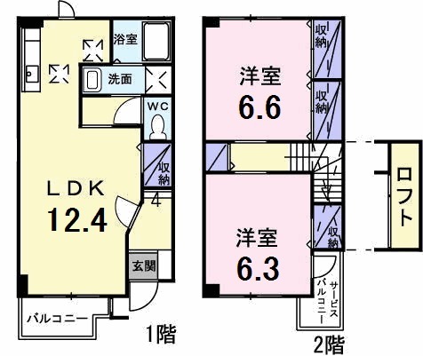 ラフレシールⅡの間取り