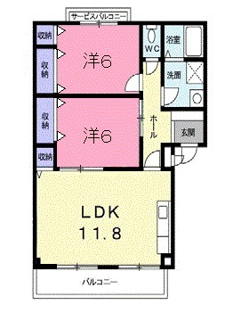 スカイハイツ藤橋の間取り