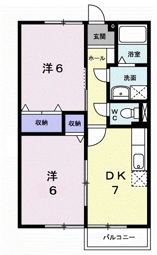 グレイスフルコートAの間取り