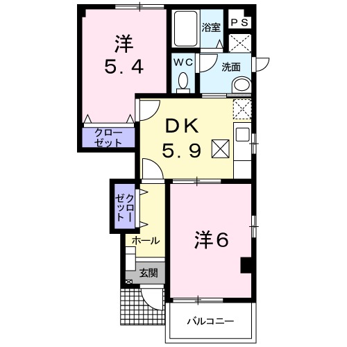 カレント静Bの間取り
