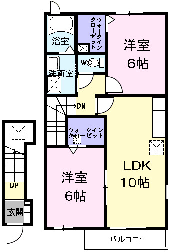 リバーサイドＫＡ・02040号室の間取り