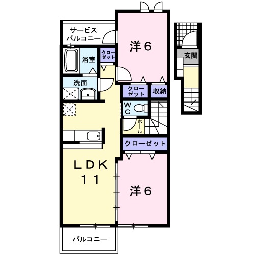 セイバリ-ガ-デンⅠの間取り