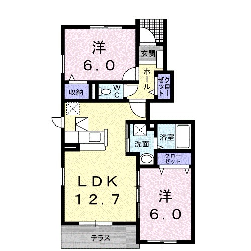 サニー フォレストBの間取り