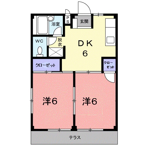 シティハイツフラットリバーの間取り