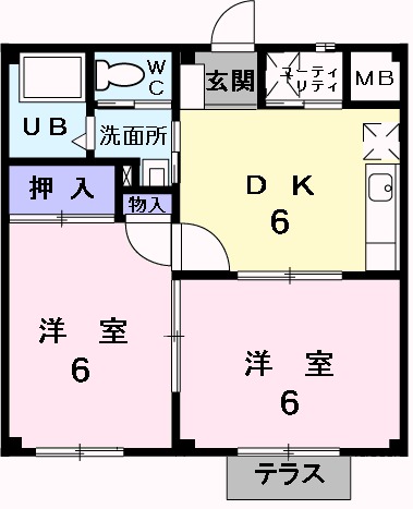 ロマニー平和坂ハイツの間取り