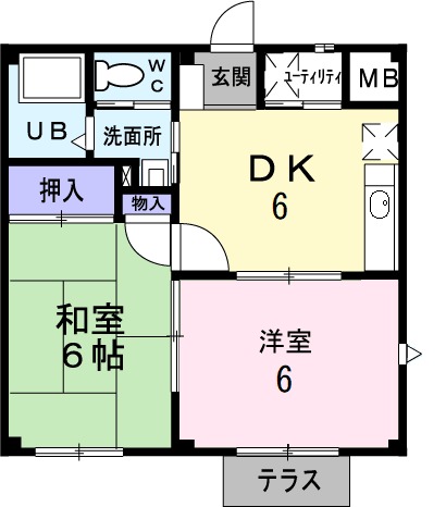ロマニー平和坂ハイツの間取り