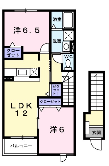 サニーメゾン撫子501Aの間取り