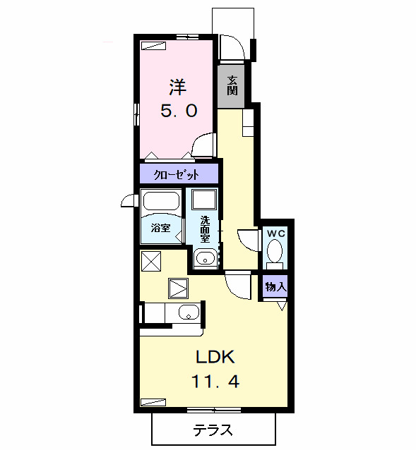 ソレイユⅠの間取り