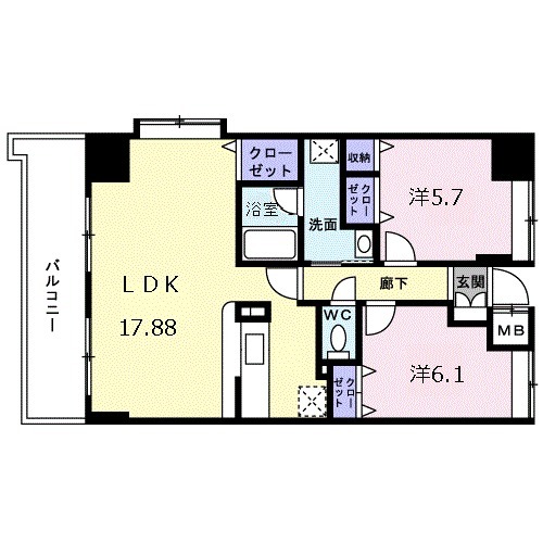 パーシモンフィールドの間取り