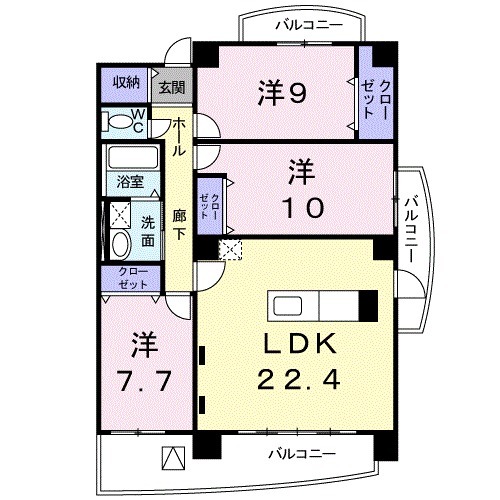 メジャーワンの間取り