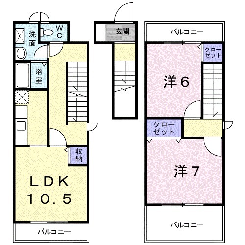 アプリカード広貴Bの間取り