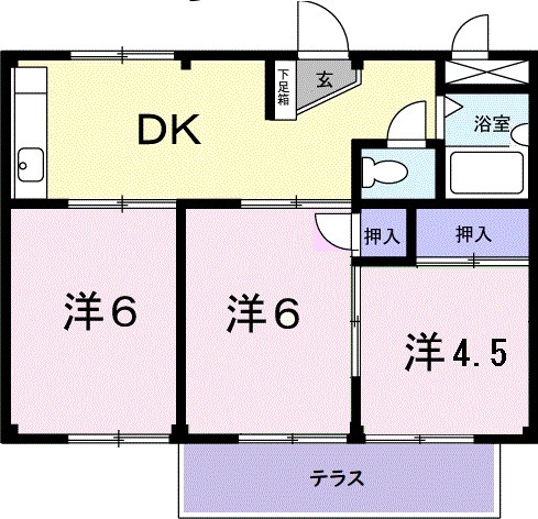 スイートハイツAの間取り