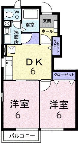 アルモニーAの間取り