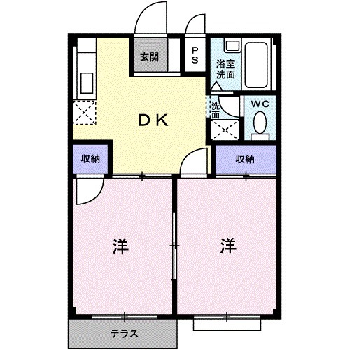 コーポ高山Bの間取り