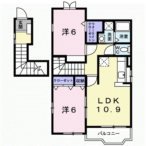 シャン・ド・フルールかも川の間取り