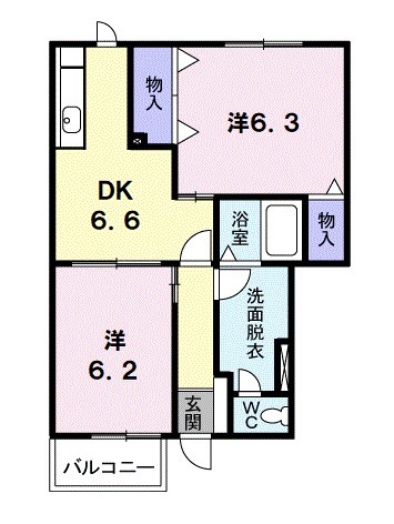 サンアメニティ秋の里Bの間取り