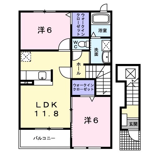 メルシープラザⅡの間取り